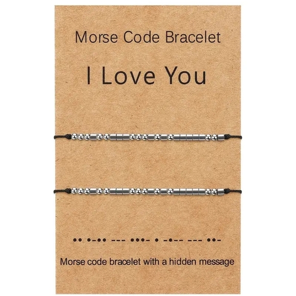Jewelry Stainless Steel Morse Code I Love You Bracelet Poshmark